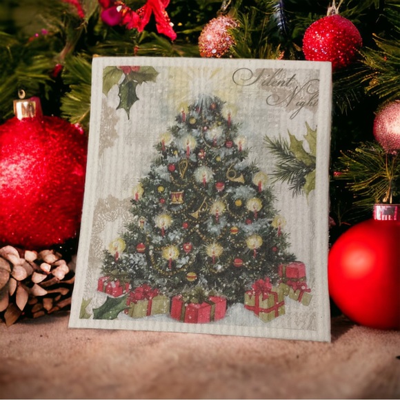 Christmas Swedish Cloth , Biodegradable, very Absorbent - Picture 3 of 7